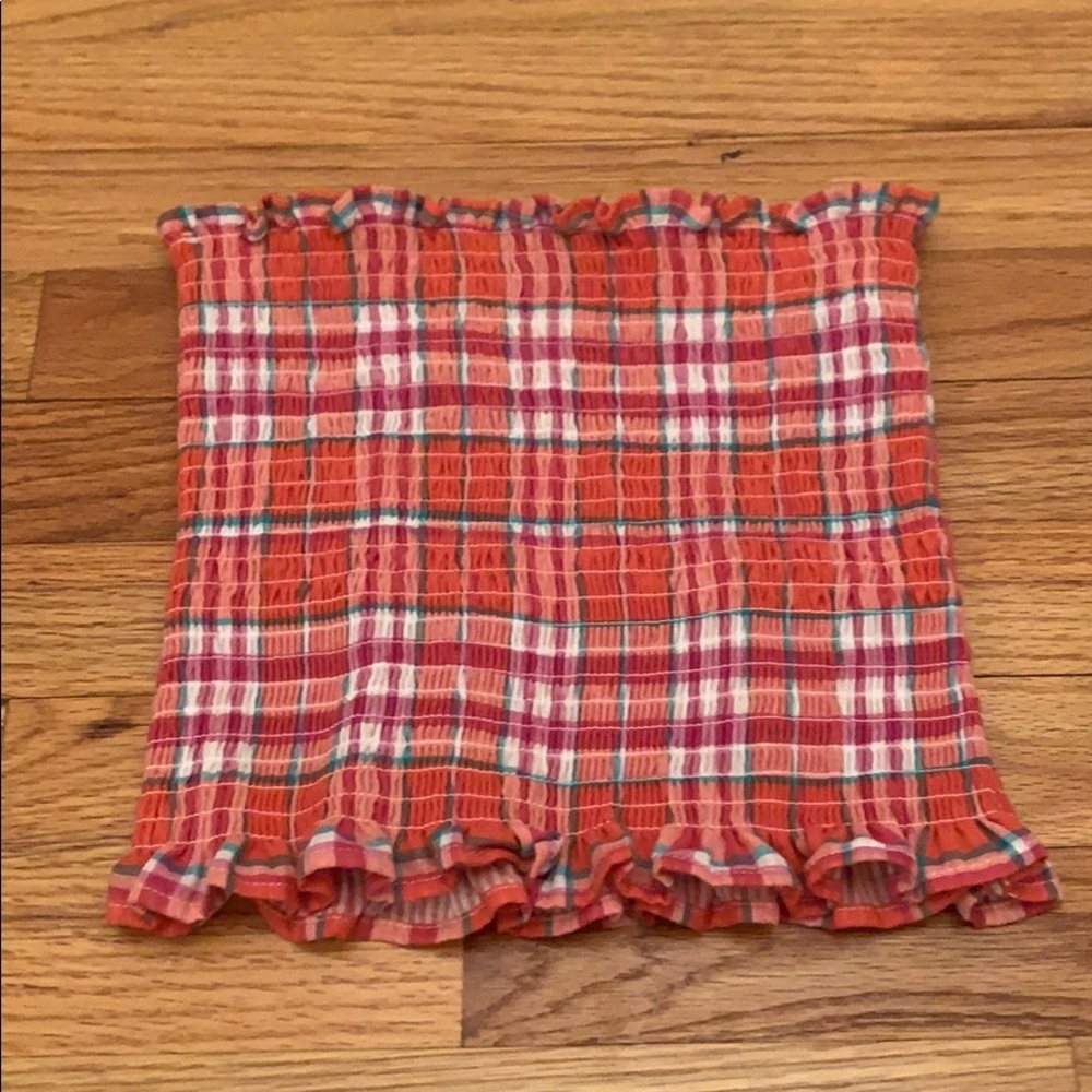 Plaid tube top
